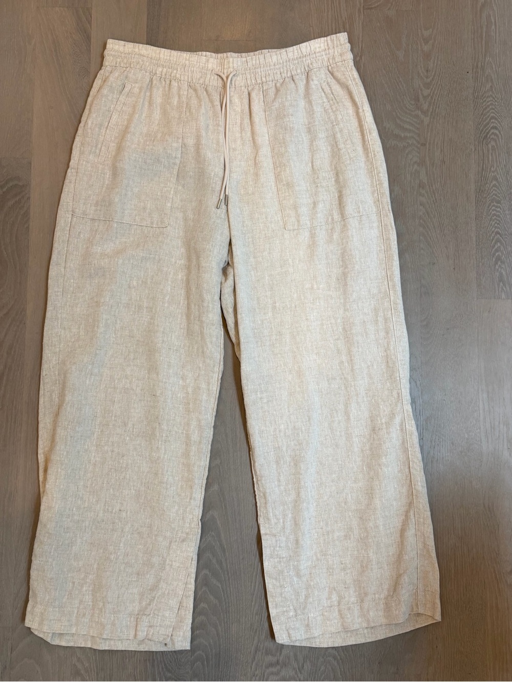 Athleta Retreat Wide Leg Linen Pants, EUC, XL, undyed